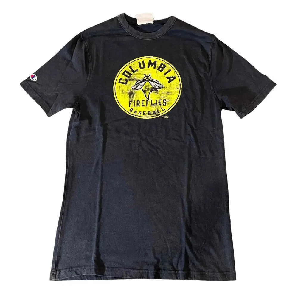 Champion Columbia Fireflies Men's Navy Graphic Print Crewneck T-Shirt Size Small - Picture 1 of 3